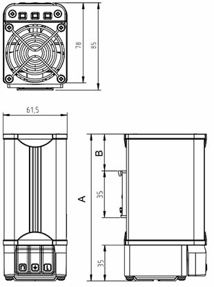 EHV250 - EHV350 Dimensions