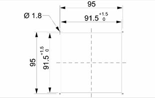 FF105-23 | F105 Cutout Dimensions