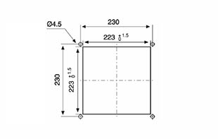 Peekn Services | FF250-240 / F250 Cut out Dimensions