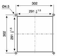 FF325-650 / F325 Cutout Dimensions