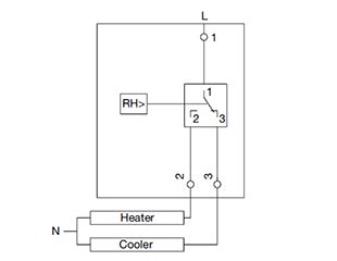 Peekn Services | HGR Hygrostat | Wiring Diagram