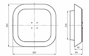 Peekn Services | RMF24-500 Roof Mounted Fan Installation Dimensions